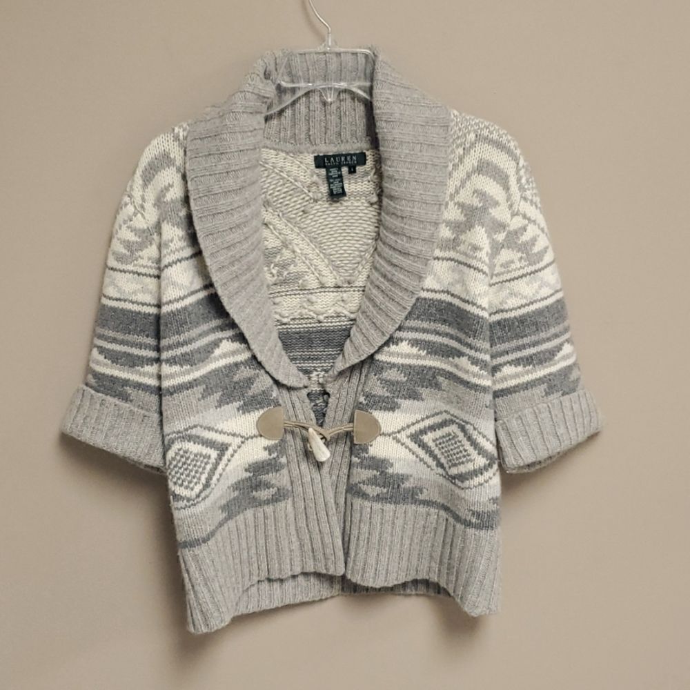 RALPHโLAURENโVintageย WoolโAztecโSweaterโ-โSizeโLargeโ